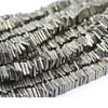 Natural Pyrite Heishi Cube Flat Square Beads Strand Length is 14 Inches & Sizes from 7mm approx. 